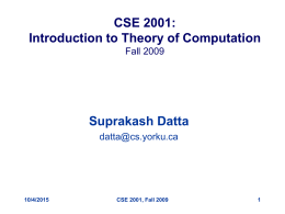 2001 Lec 2 - Computer Science