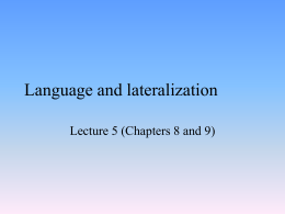 Language and Lateralization