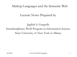 Semantic Web - University at Albany - SUNY
