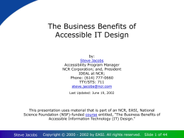 The Business Benefits of Accessible IT Design
