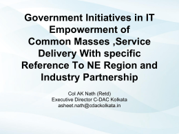 Government Initiatives in IT Empowerment of Common …