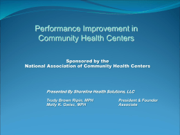 Performance Improvement for Community Health Centers