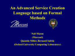 An Advanced Service Creation Language (SCL) based on