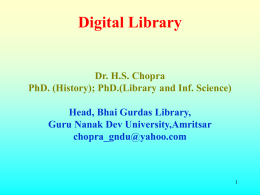 Origin and Development of Libraries : a historical view Dr