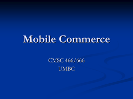 Mobile Commerce - Computer Science and Electrical …