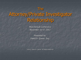 Legal Issues For Private Investigators Part 2