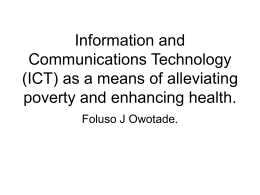 Information and Communications Technology (ICT) as a …
