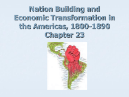 Nation Building and Economic Transformation in the