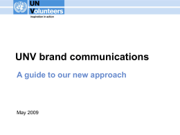 How UNV communicates its brand