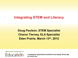 Integrating STEM and Literacy