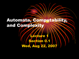 Automata, Computability, and Complexity - H-SC