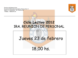 Ciclo lectivo 2012 Escuela Educacion Secundaria Tecnica …