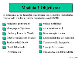Modulo 2 Objectivos: El estudiante debe decribir y