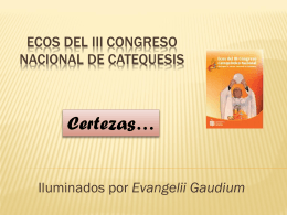ECOS del III Congreso Nacional de Catequesis