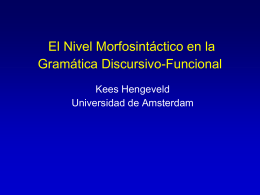 The Morphosyntactic Level in Functional Discourse Grammar