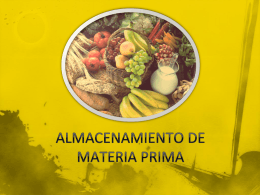 ALMACENAMIENTO DE MATERIA PRIMA