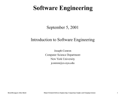Lecture for Chapter 1, Introduction to Software …