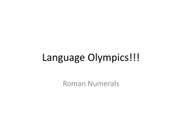 Language Olympics!!! - Mrs. Mehrens' English Page