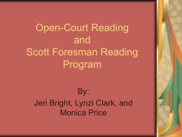 Open-Court Reading and CORE Reading Program