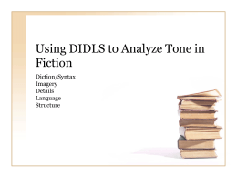 Using DIDLS to Analyze Tone in Fiction