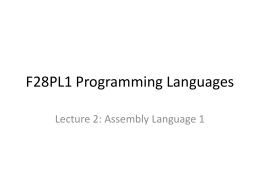 F28PL2 Programming Languages