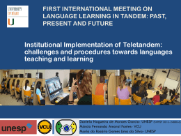First international meeting on Language learning in …