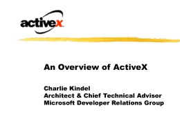 ActiveX Overview