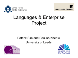 Languages & Enterprise Project
