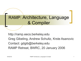 RAMP Architecture & Description Language