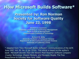 How Microsoft Build Software