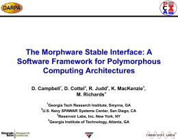 Conceptual Model of PCA Architectures and Morphware