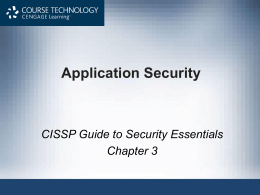 CISSP Guide to Security Essentials, Ch4