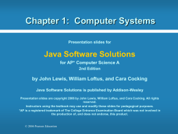 Chapter 1: Computer Systems