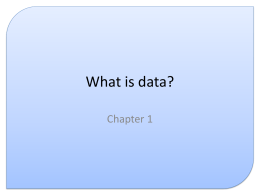What is data? - dolinski.co.uk