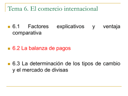 Tema 6. El comercio internacional