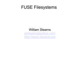 FUSE Filesystems - Bill Stearns' web site