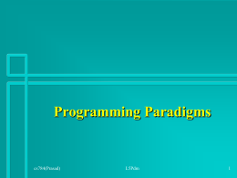 Programming Paradigms - Wright State University