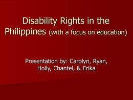 Disability Rights in the Philippines