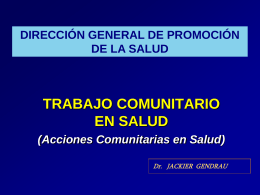 Diapositiva 1 - .:: MICROREDES DE SALUD