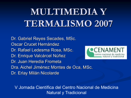 MULTIMEDIA Y TERMALISMO 2007