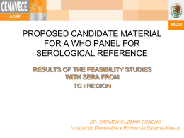 PROPOSED CANDIDATE MATERIAL FOR A WHO …