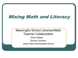 Mathematical Literacy - Jenks Public Schools