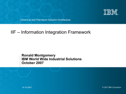 Information Integration Framework for Chemical & …