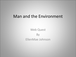 Man and the Environment - Utah Education Network