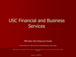 USC Financial and Business Services