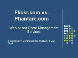Flickr vs. Phanfare - College of Charleston