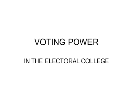 VOTING POWER - UMBC: An Honors University in Maryland