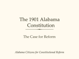 The 1901 Alabama Constitution