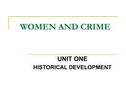 WOMEN AND CRIME