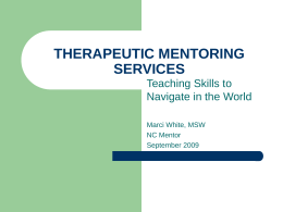 THERAPEUTIC MENTORING SERVICES